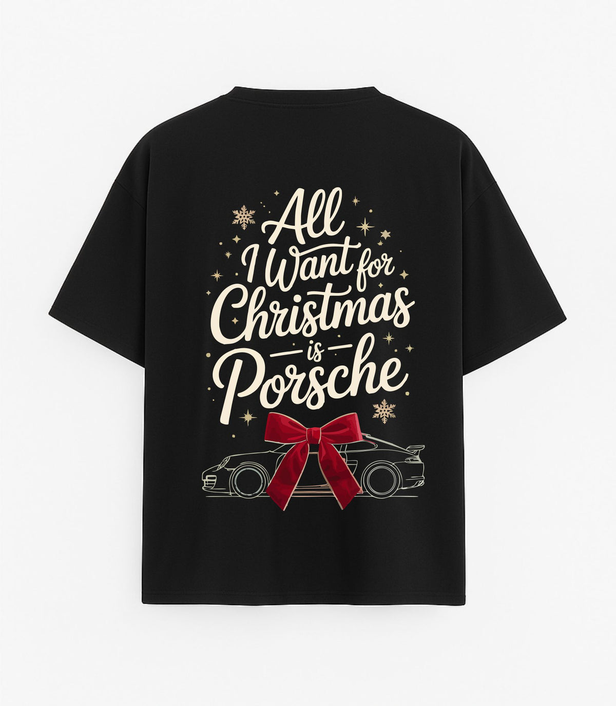 Black Oversized T-Shirt "All I Want for Christmas"