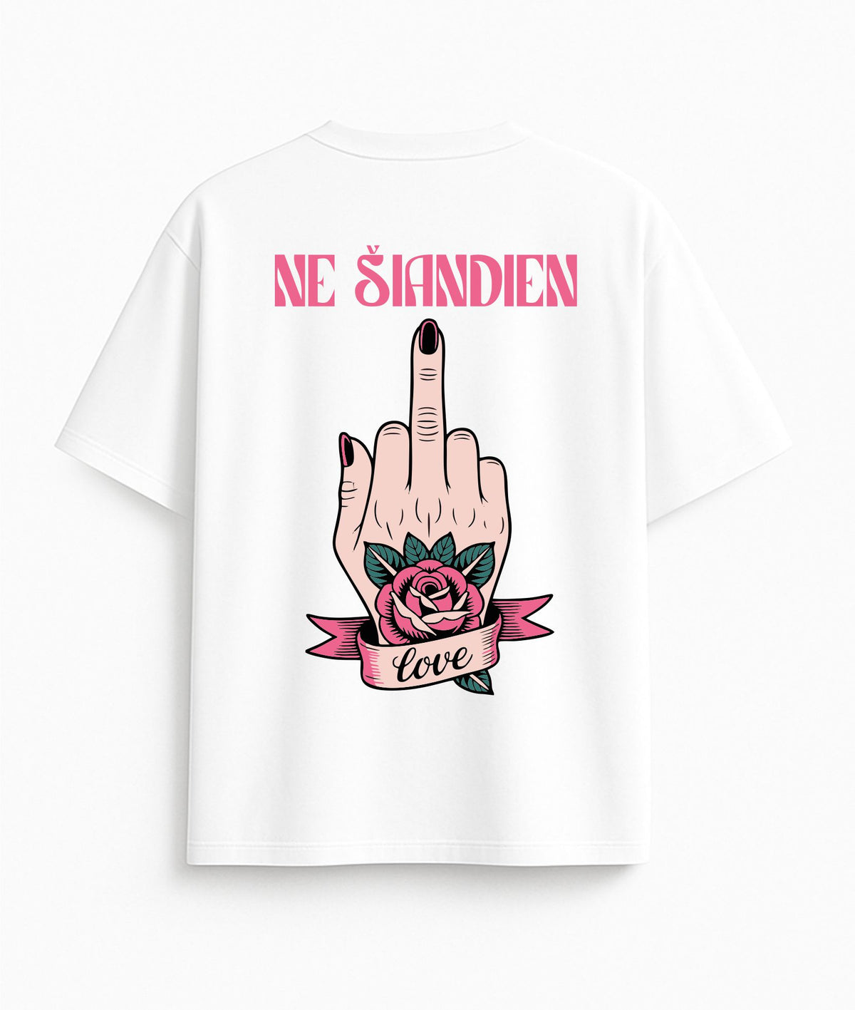 White Oversized T-Shirt "Not Today"