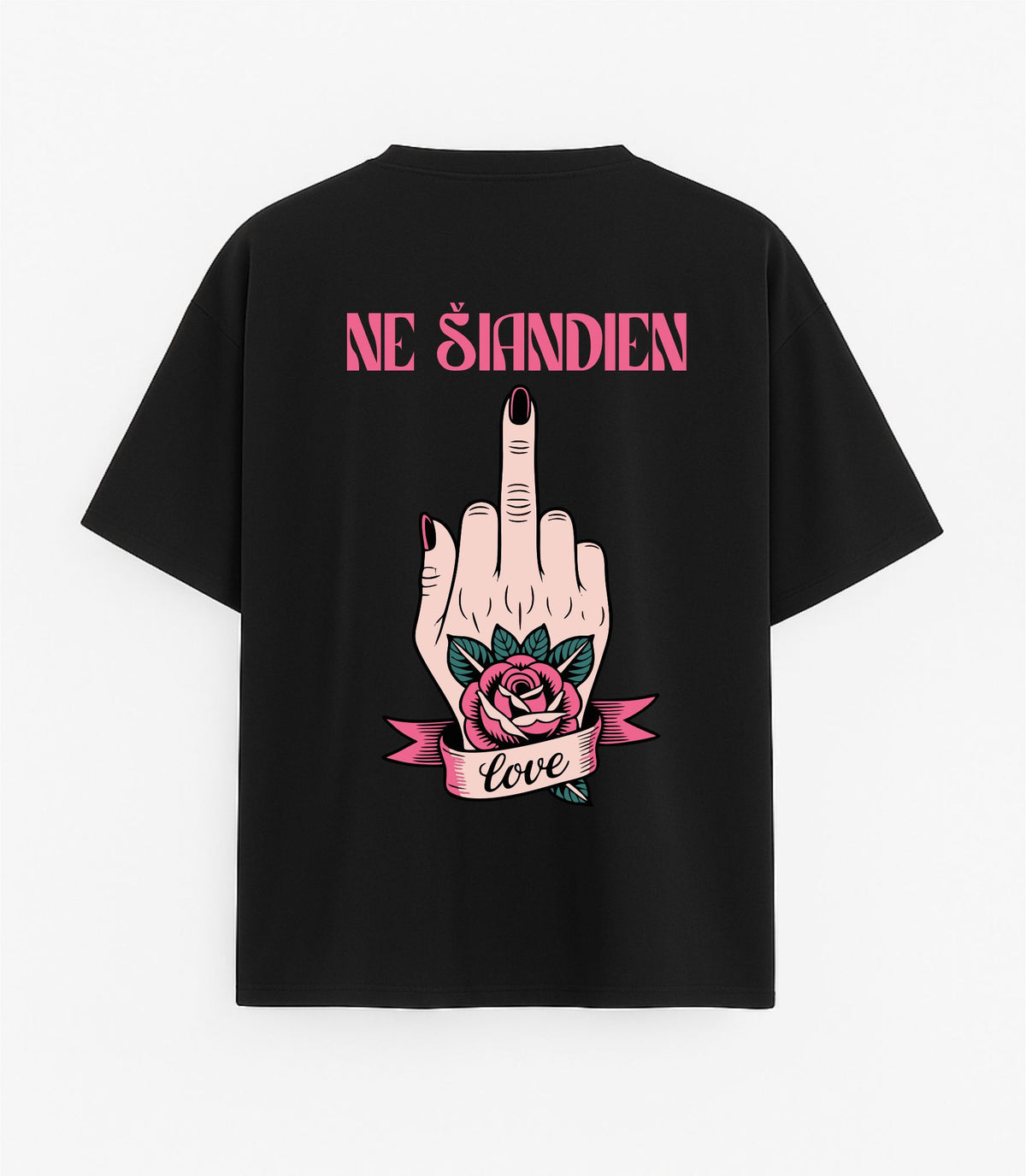 Black Oversized T-Shirt "Not Today"