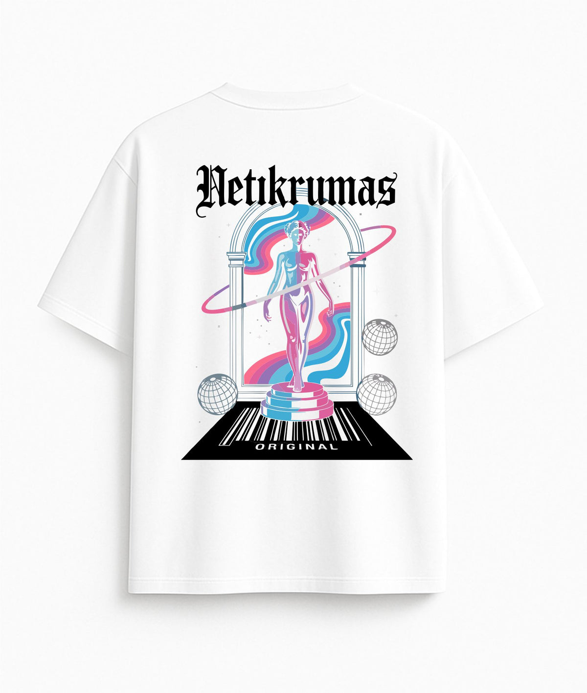 White Oversized T-Shirt "Uncertainty"