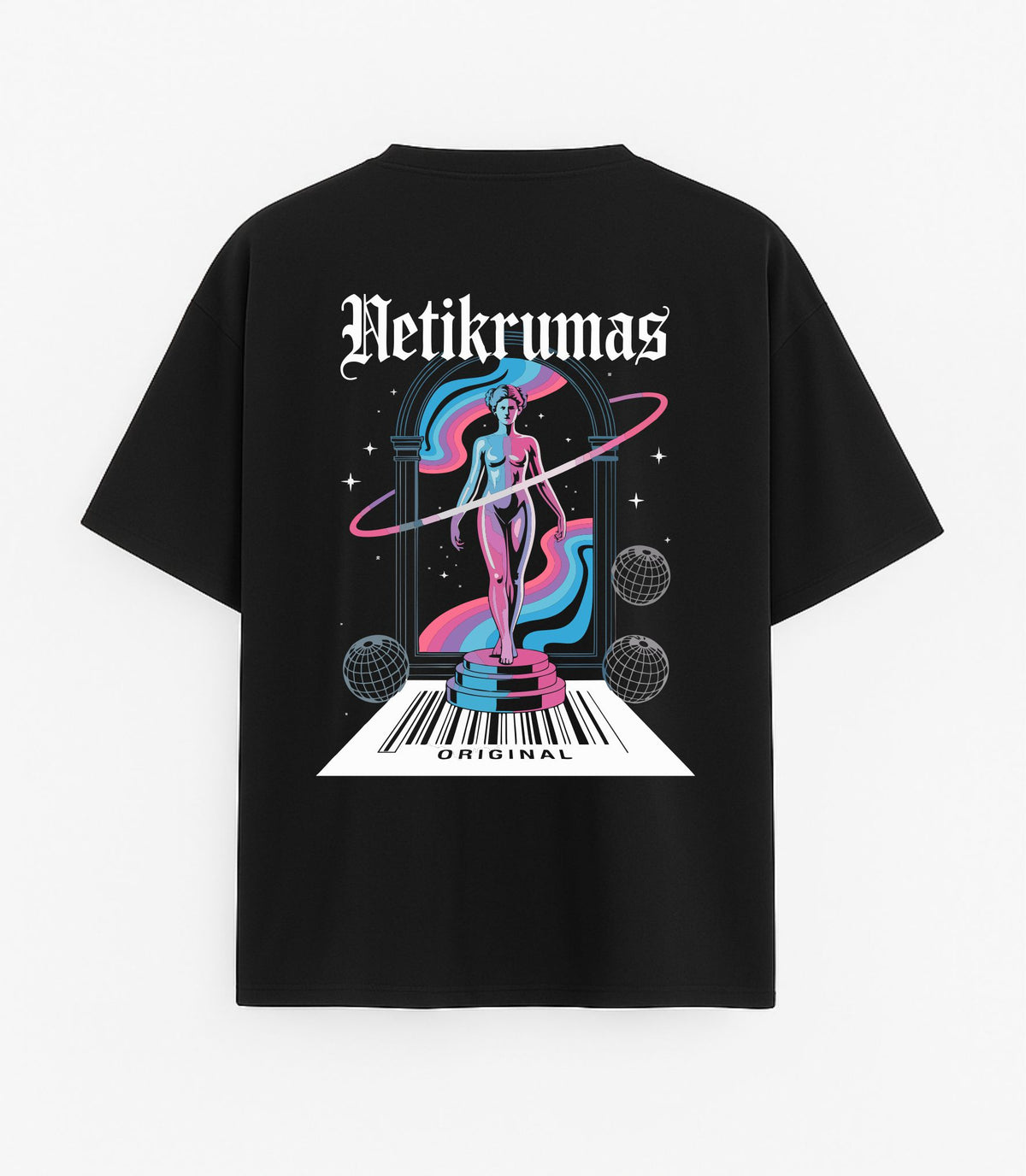 Black Oversized T-Shirt "Uncertainty"