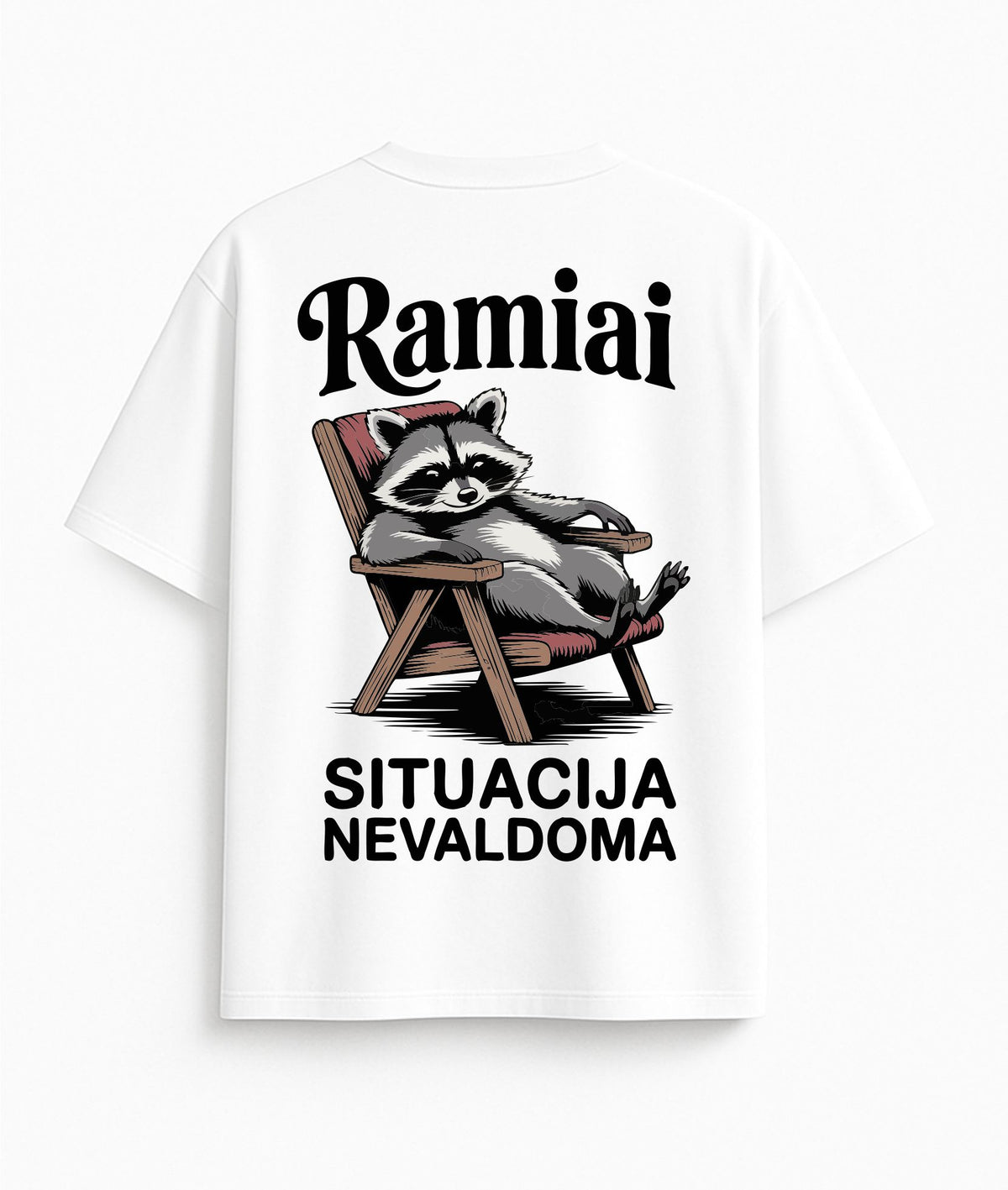 White Oversized T-Shirt "Stay Calm"