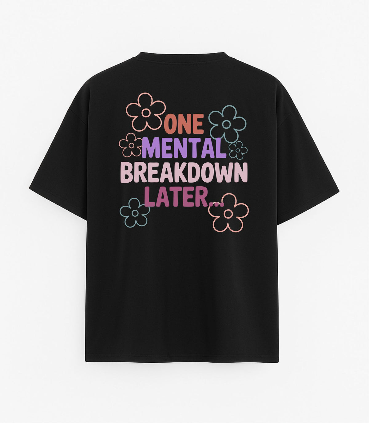 Black Oversized T-Shirt "Mental Breakdown"