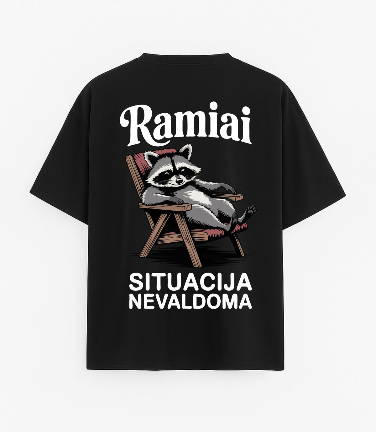 Black Oversized T-Shirt "Stay Calm"