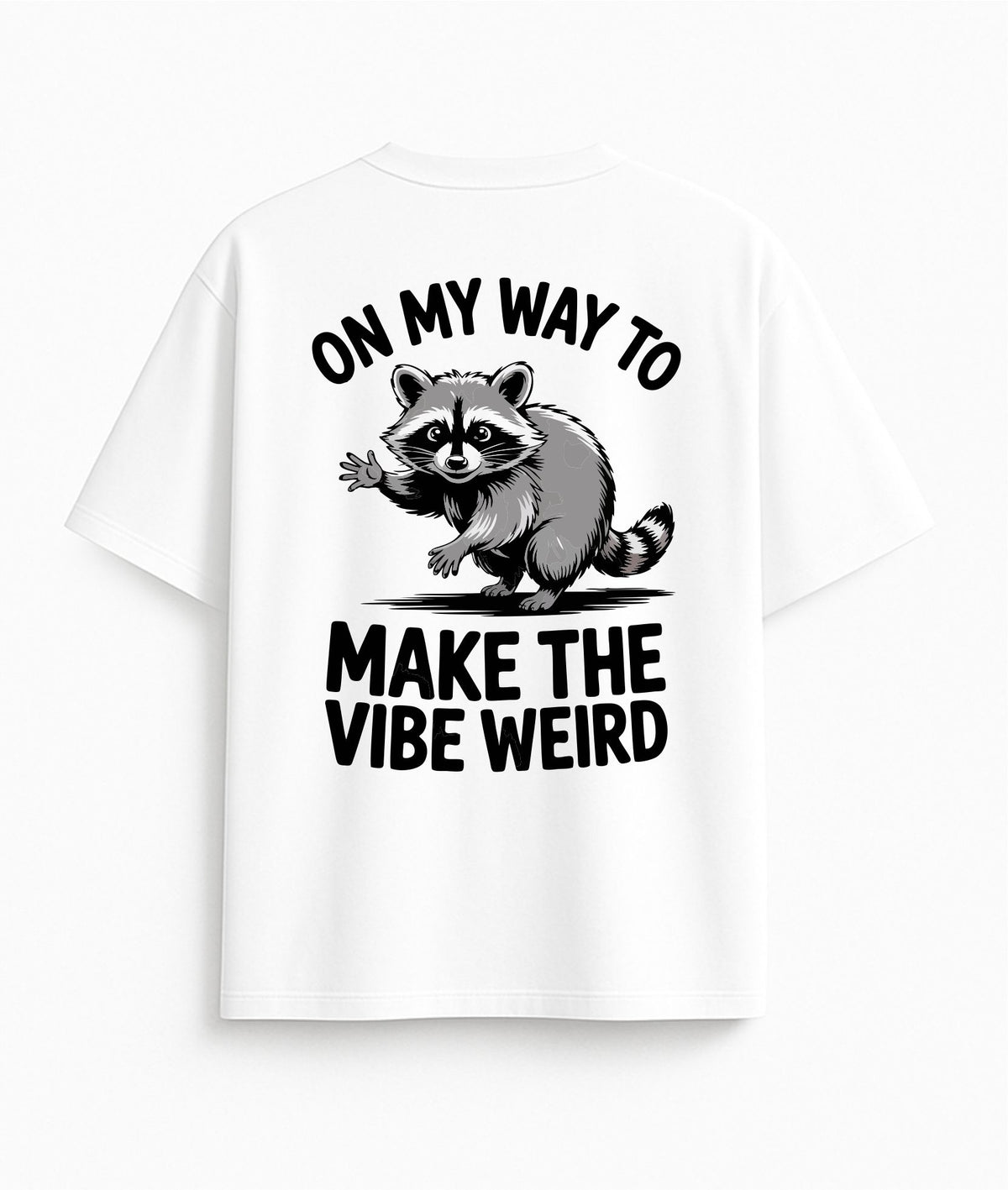 White Oversized T-Shirt "On My Way"