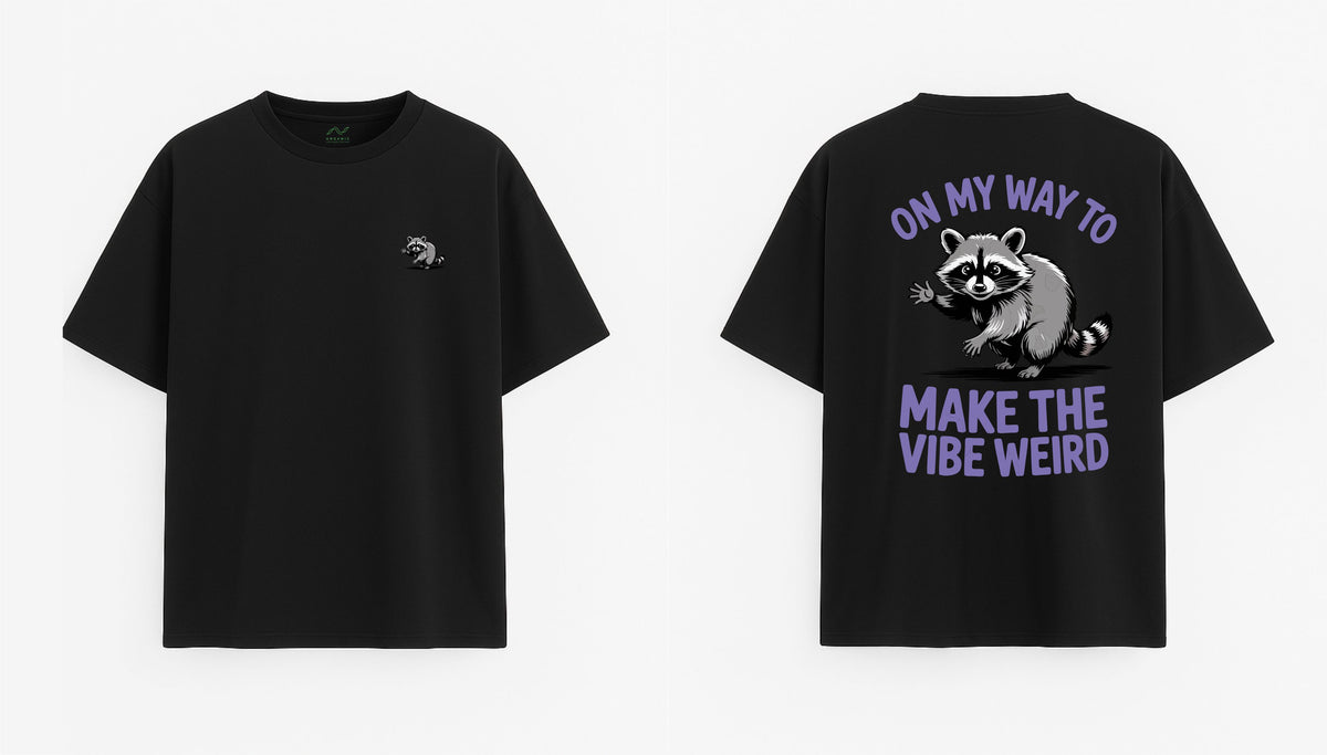 Black Oversized T-Shirt "On My Way"