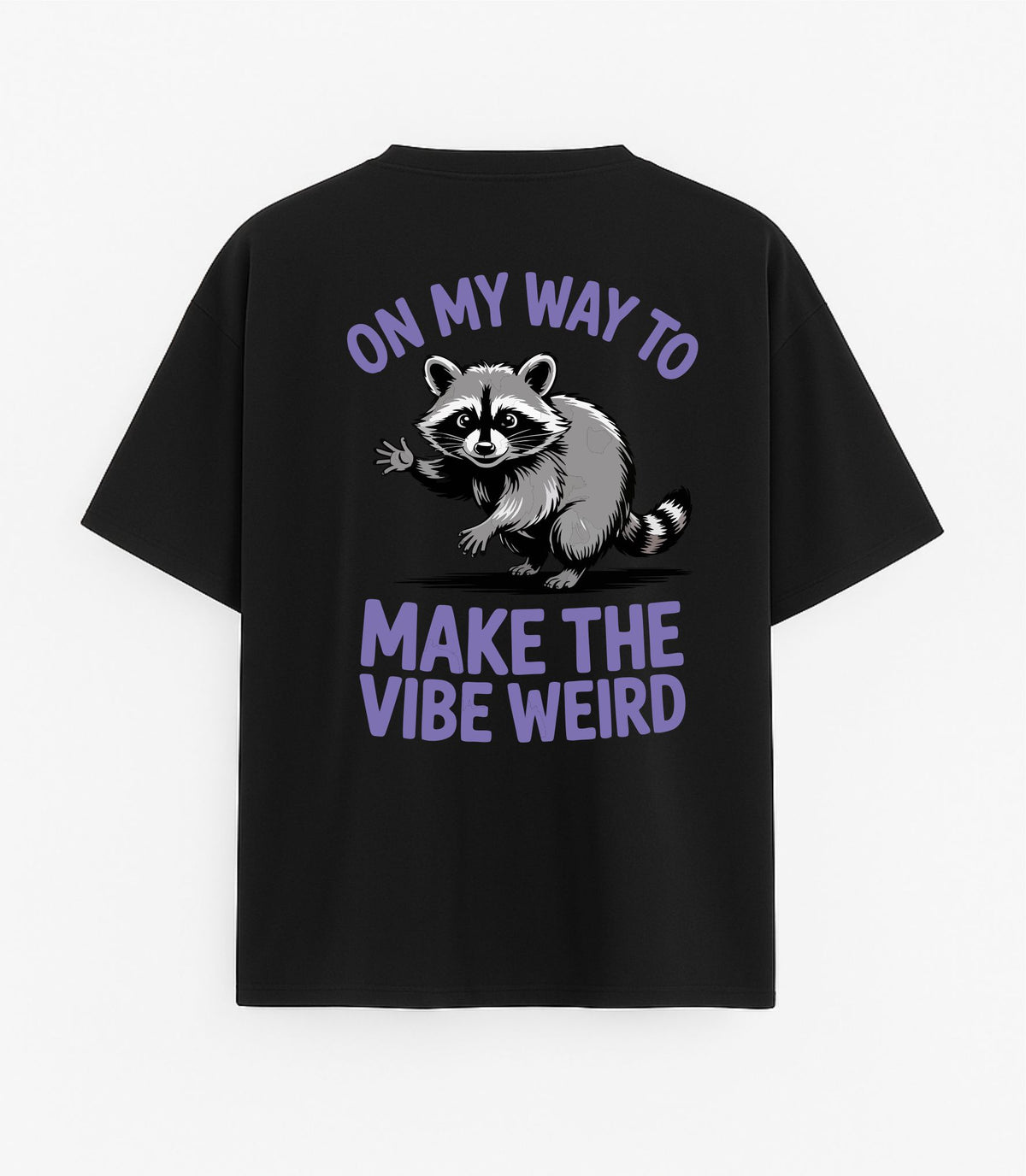 Black Oversized T-Shirt "On My Way"