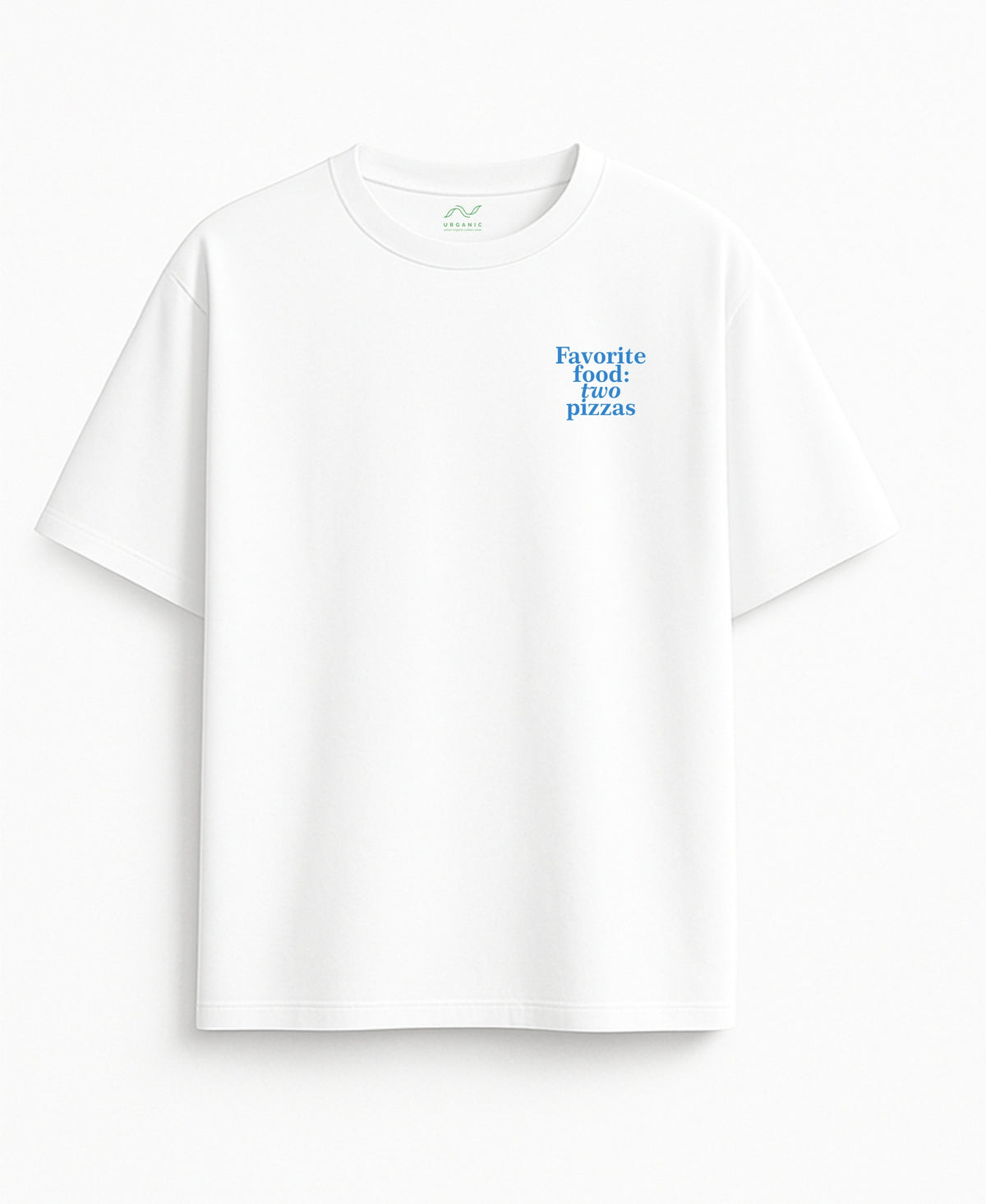White Oversized T-Shirt "Favorite Food"