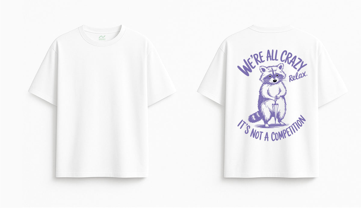 White Oversized T-Shirt "Crazy"