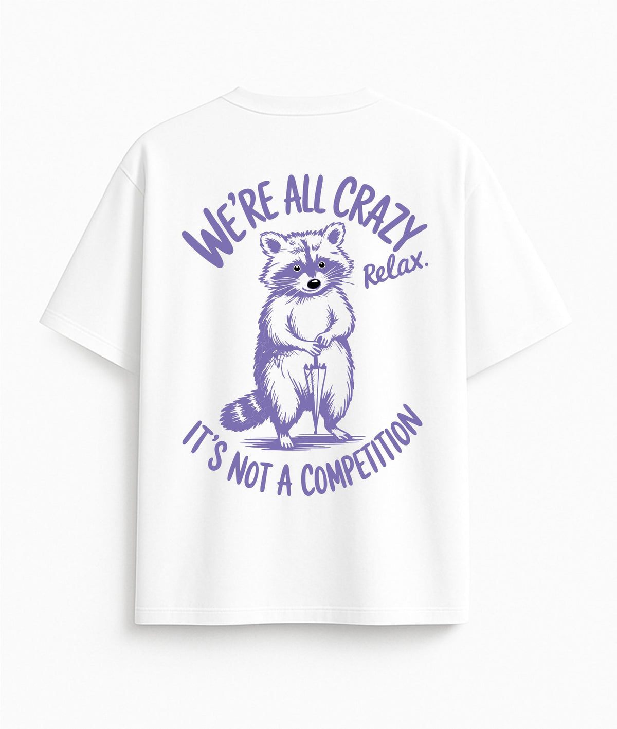 White Oversized T-Shirt "Crazy"