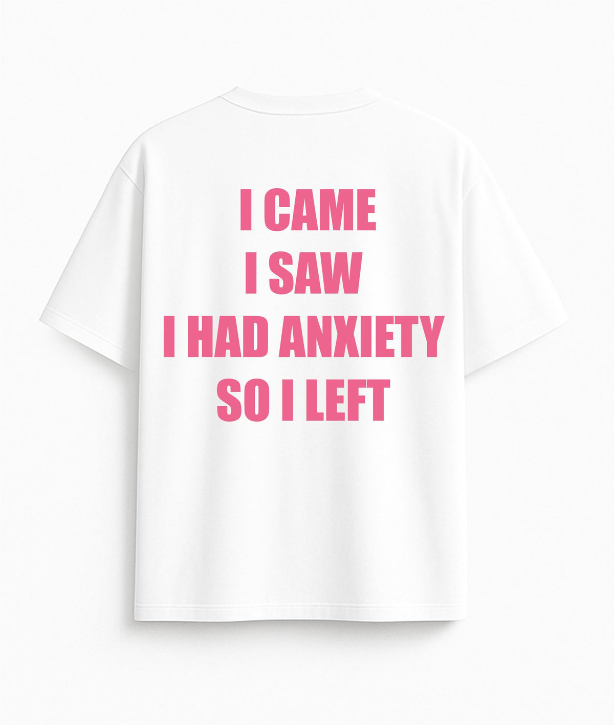 White Oversized T-Shirt "Anxiety"