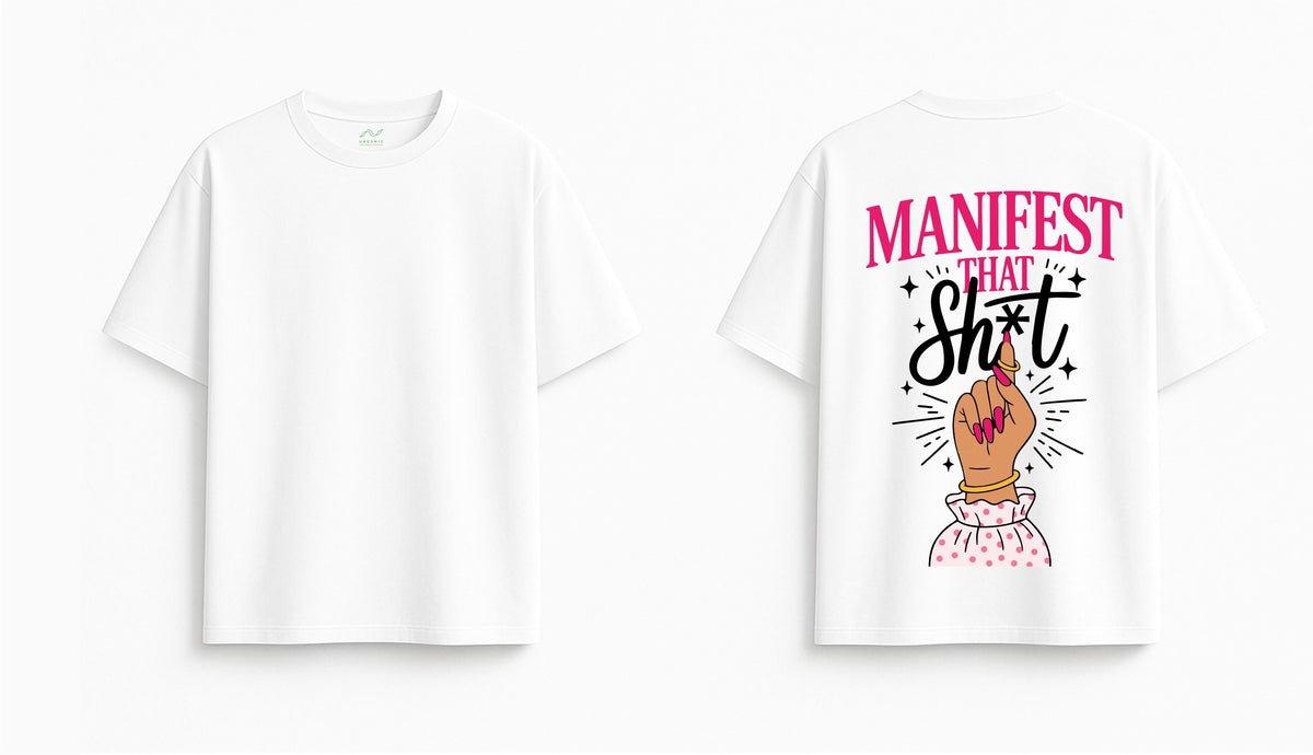 White Oversized T-Shirt "Manifest"