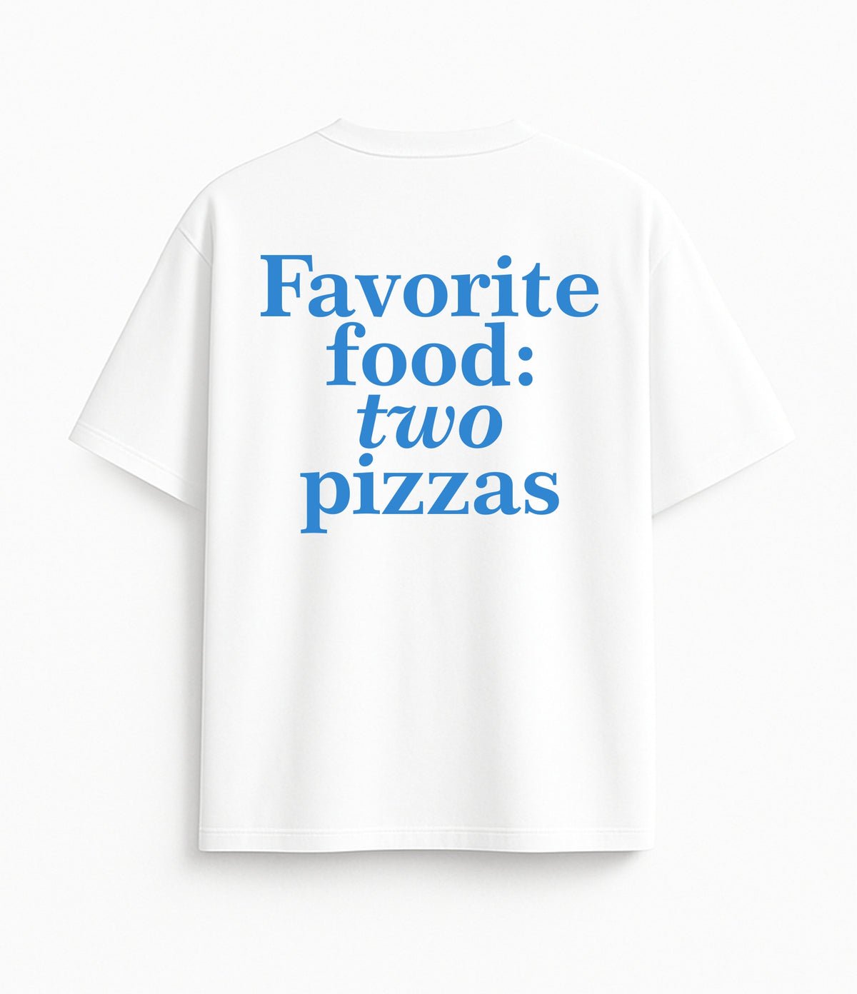 White Oversized T-Shirt "Favorite Food"