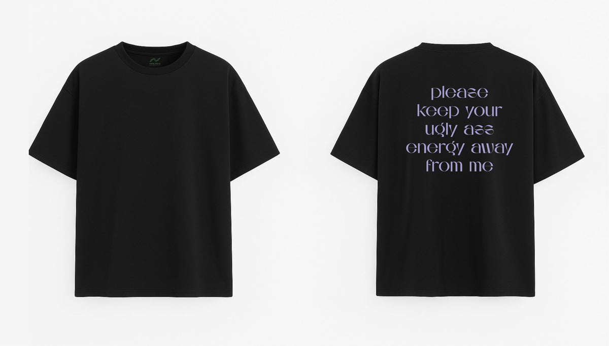 Black Oversized T-Shirt "Away From Me"
