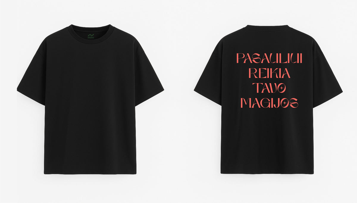 Black Oversized T-Shirt "Magic"