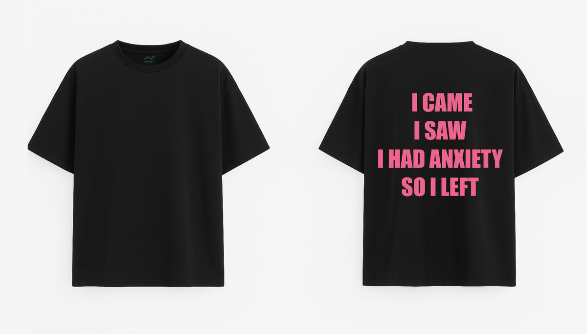 Black Oversized T-Shirt "Anxiety"