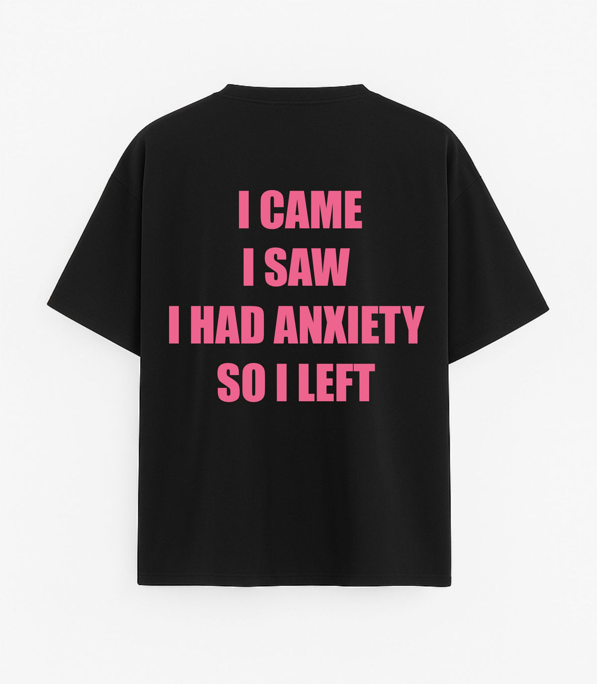 Black Oversized T-Shirt "Anxiety"