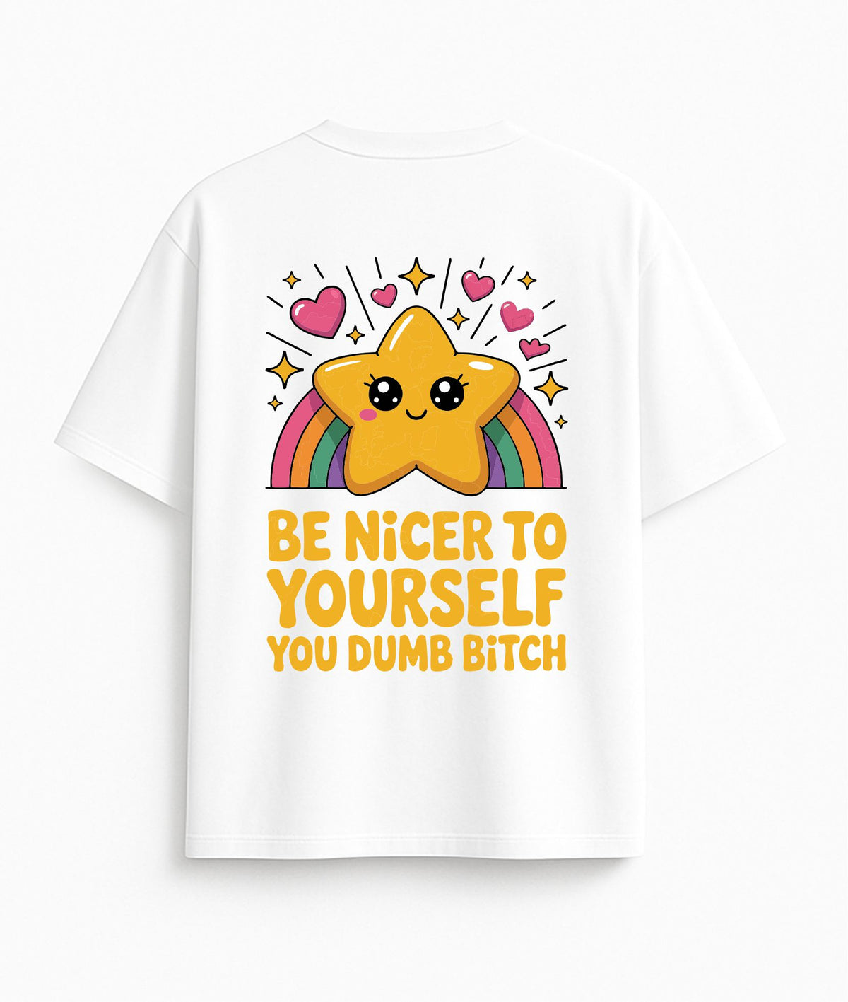 White Oversized T-Shirt "Be Nicer to Yourself"