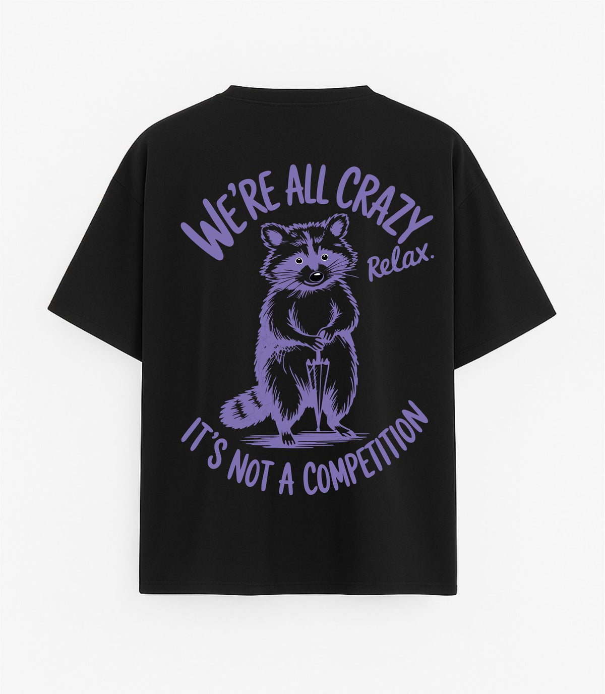 Black Oversized T-Shirt "Crazy"