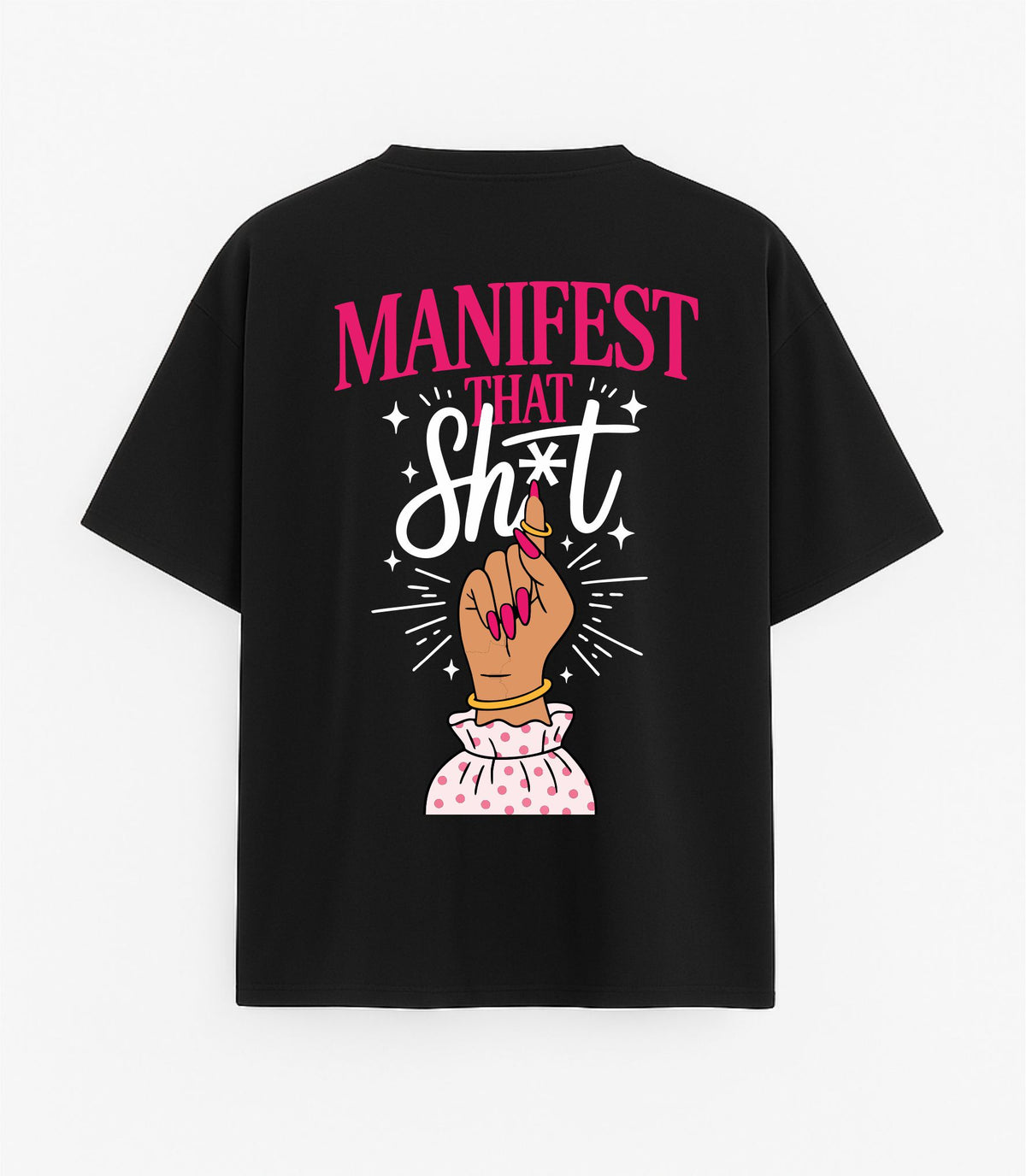 Black Oversized T-Shirt "Manifest"