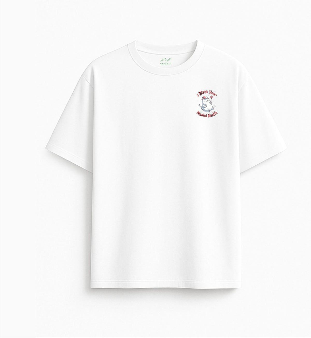 White Oversized T-Shirt "Bless Your Mental Health"