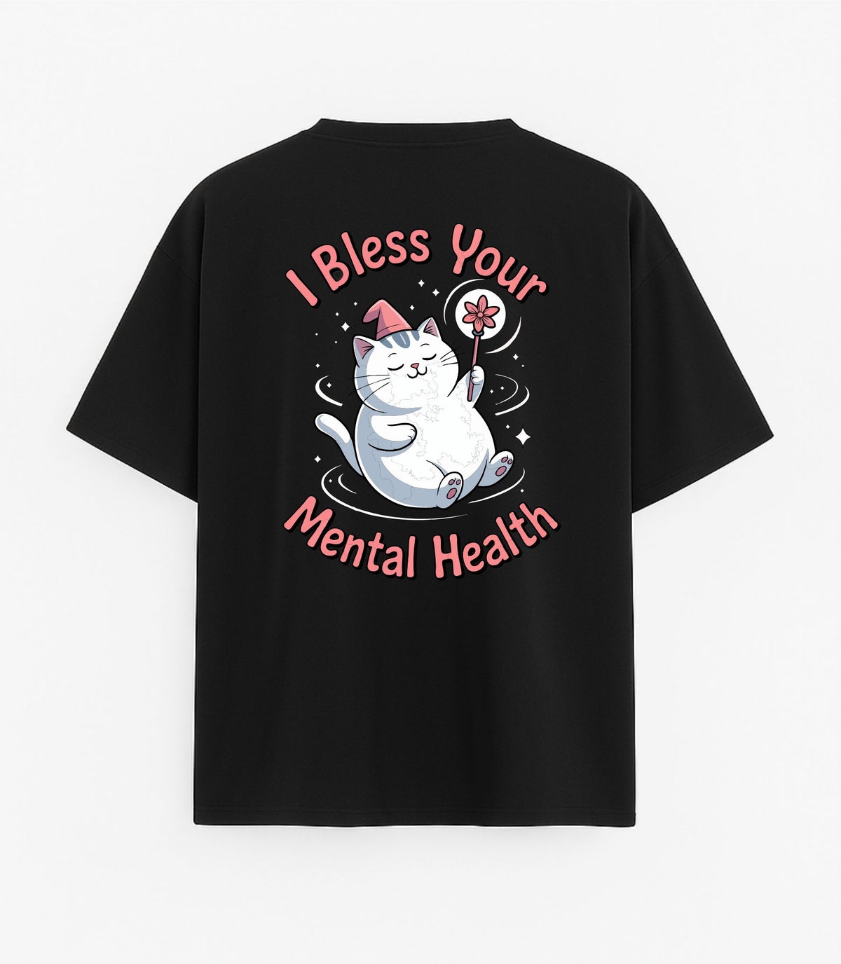 Black Oversized T-Shirt "Bless Your Mental Health"