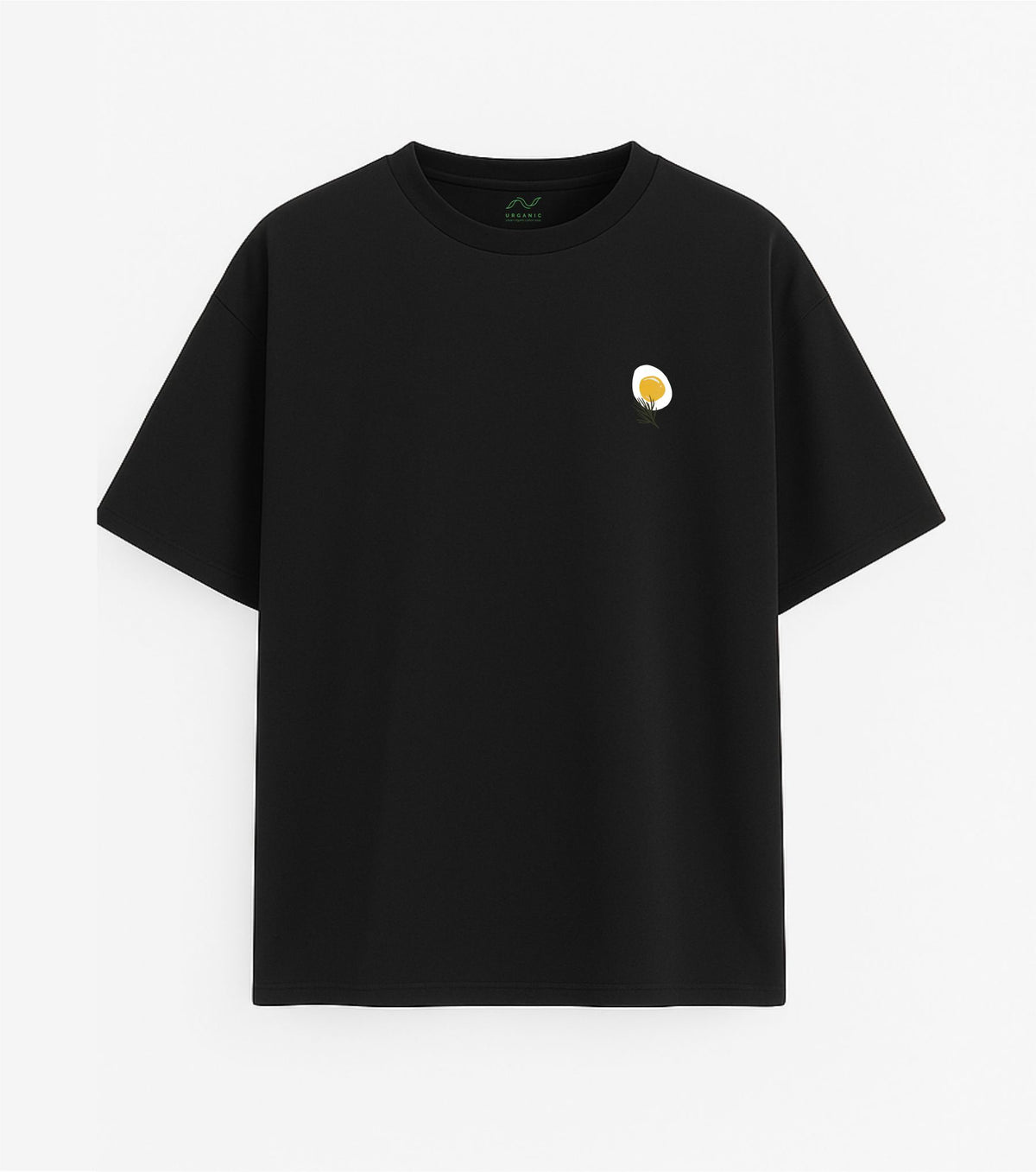 Black Oversized T-Shirt "What Happiness Is Made Of"
