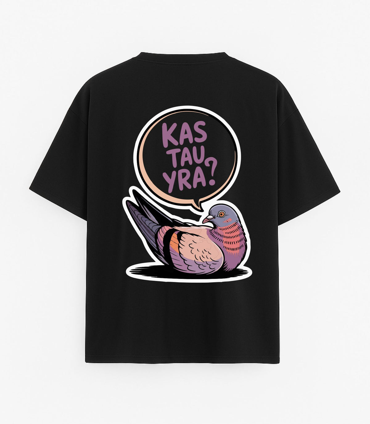 Black Oversized T-Shirt "What's Wrong With You?"