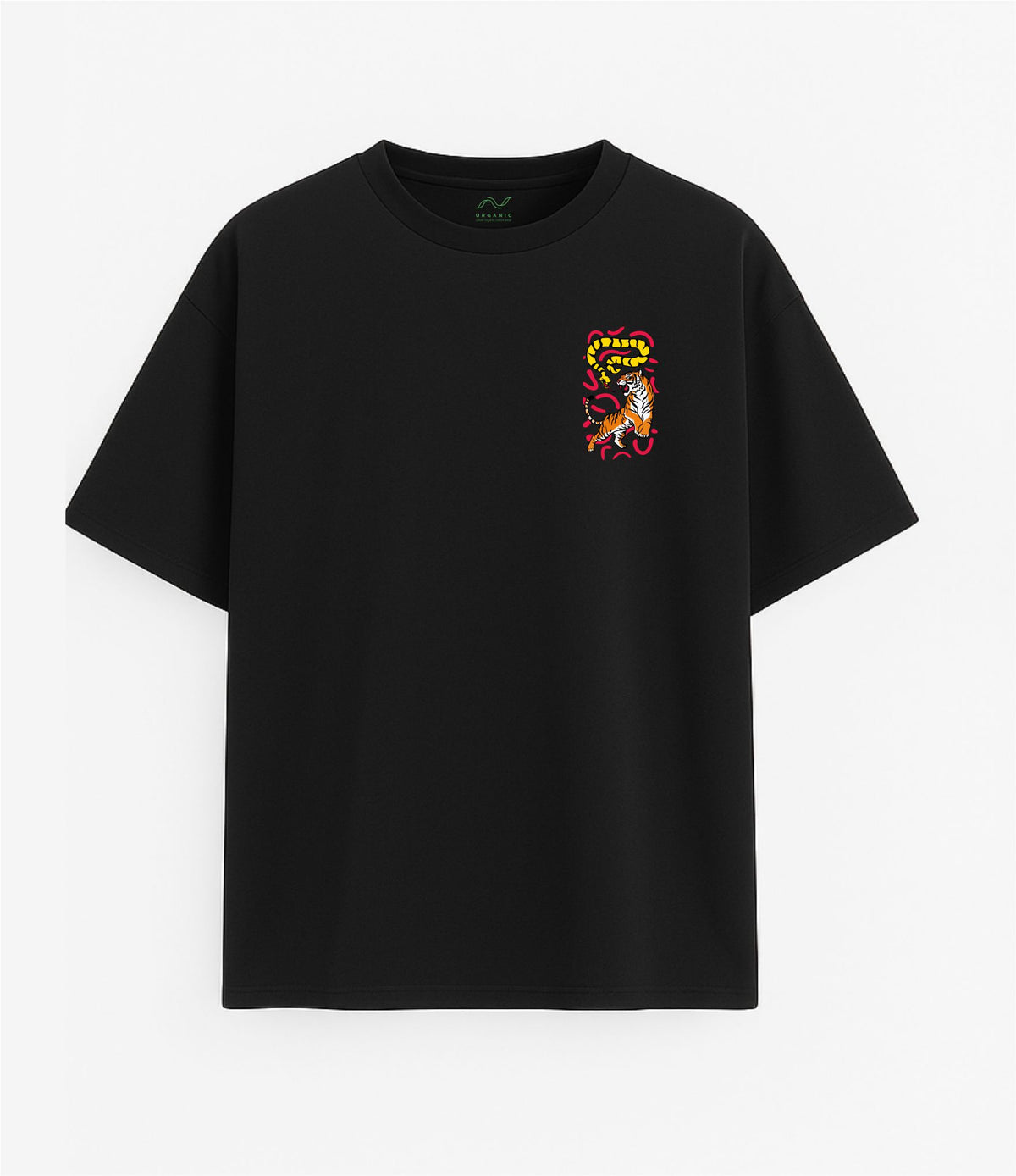 Black Oversized T-Shirt "Tiger"