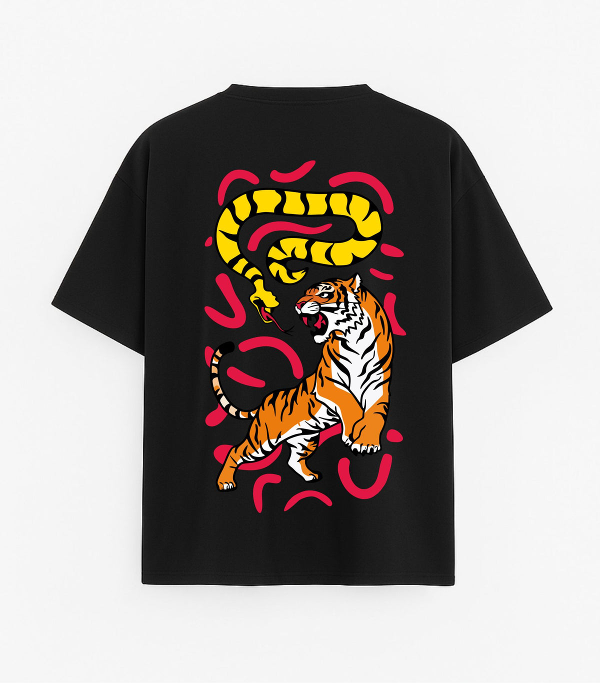 Black Oversized T-Shirt "Tiger"