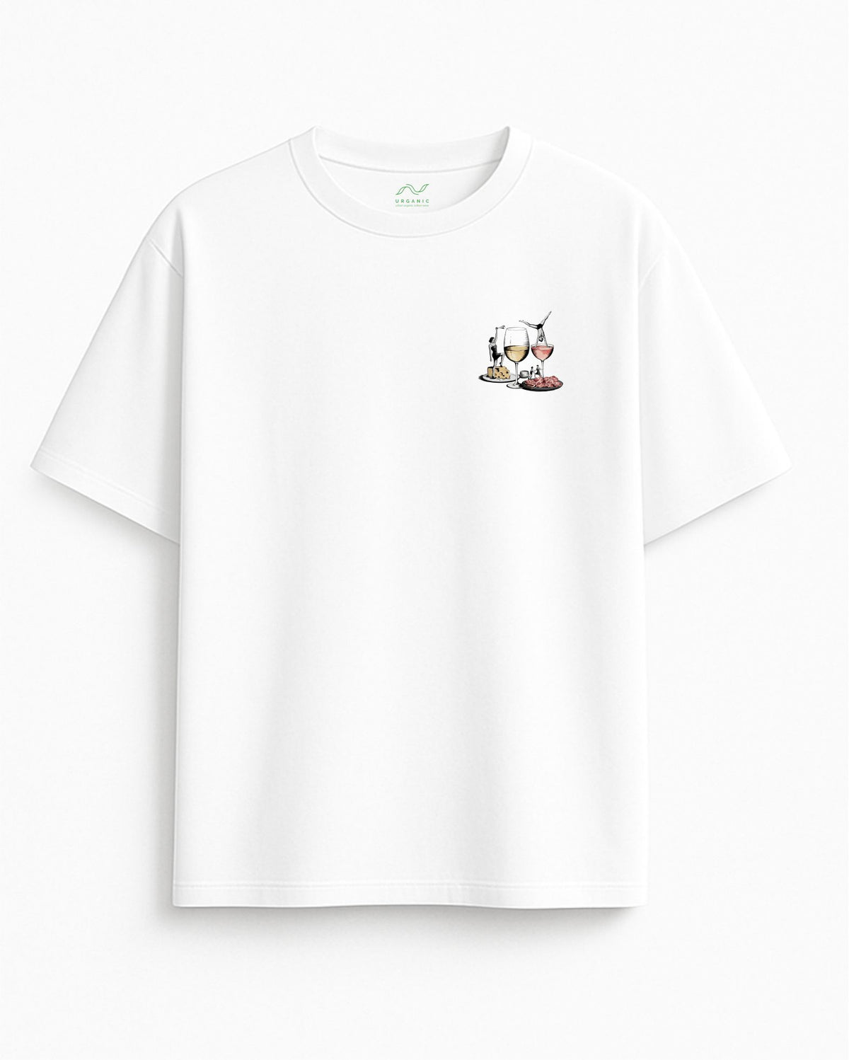 White Oversized T-Shirt "Let's Party"