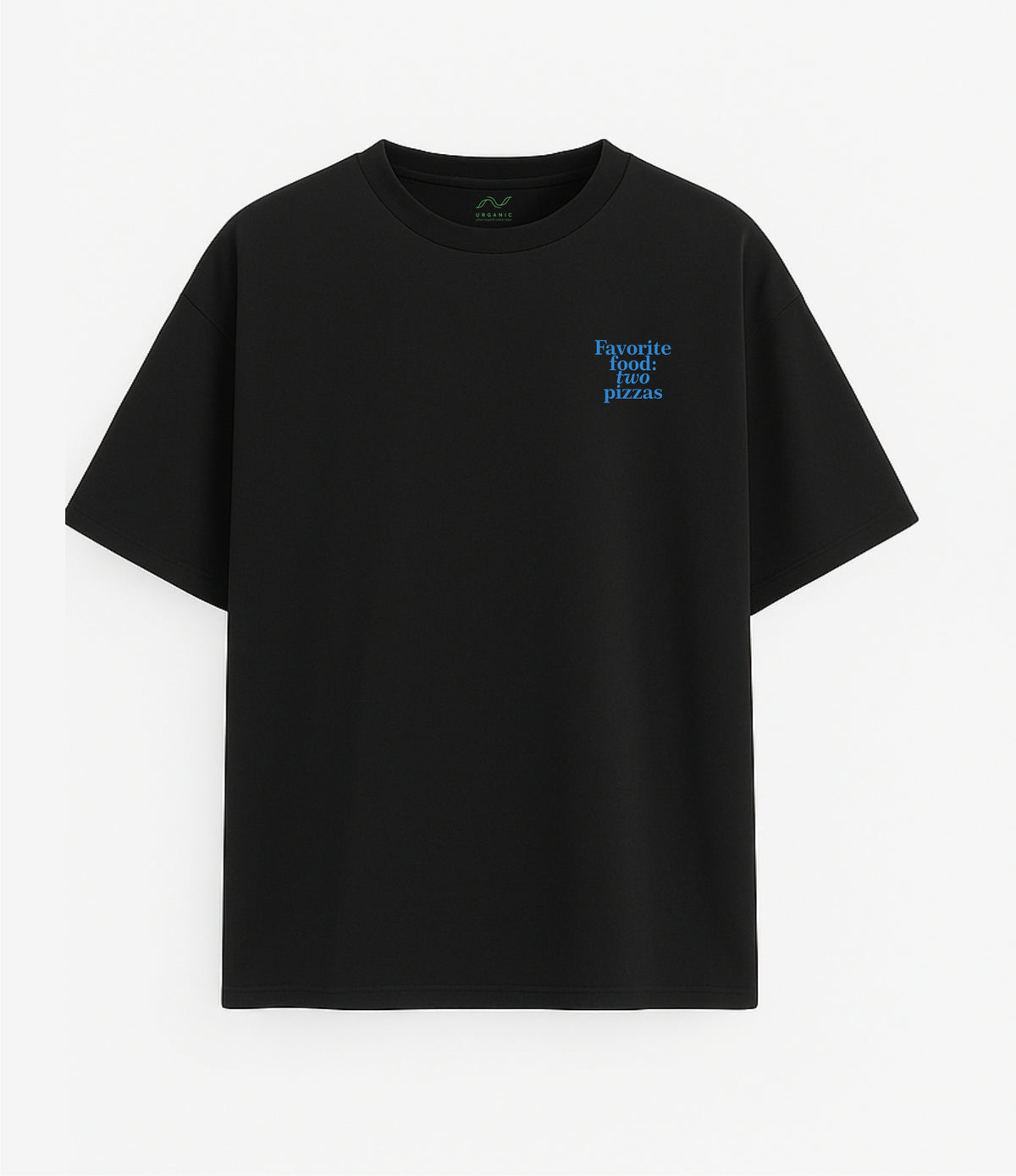 Black Oversized T-Shirt "Favorite Food"