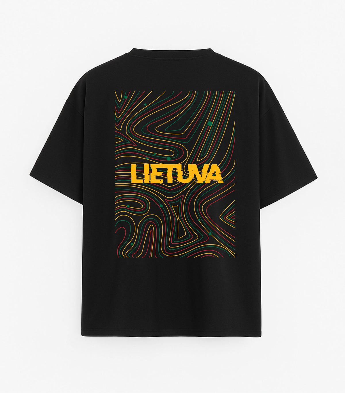 Black Oversized T-Shirt "Lithuanian Vibes"