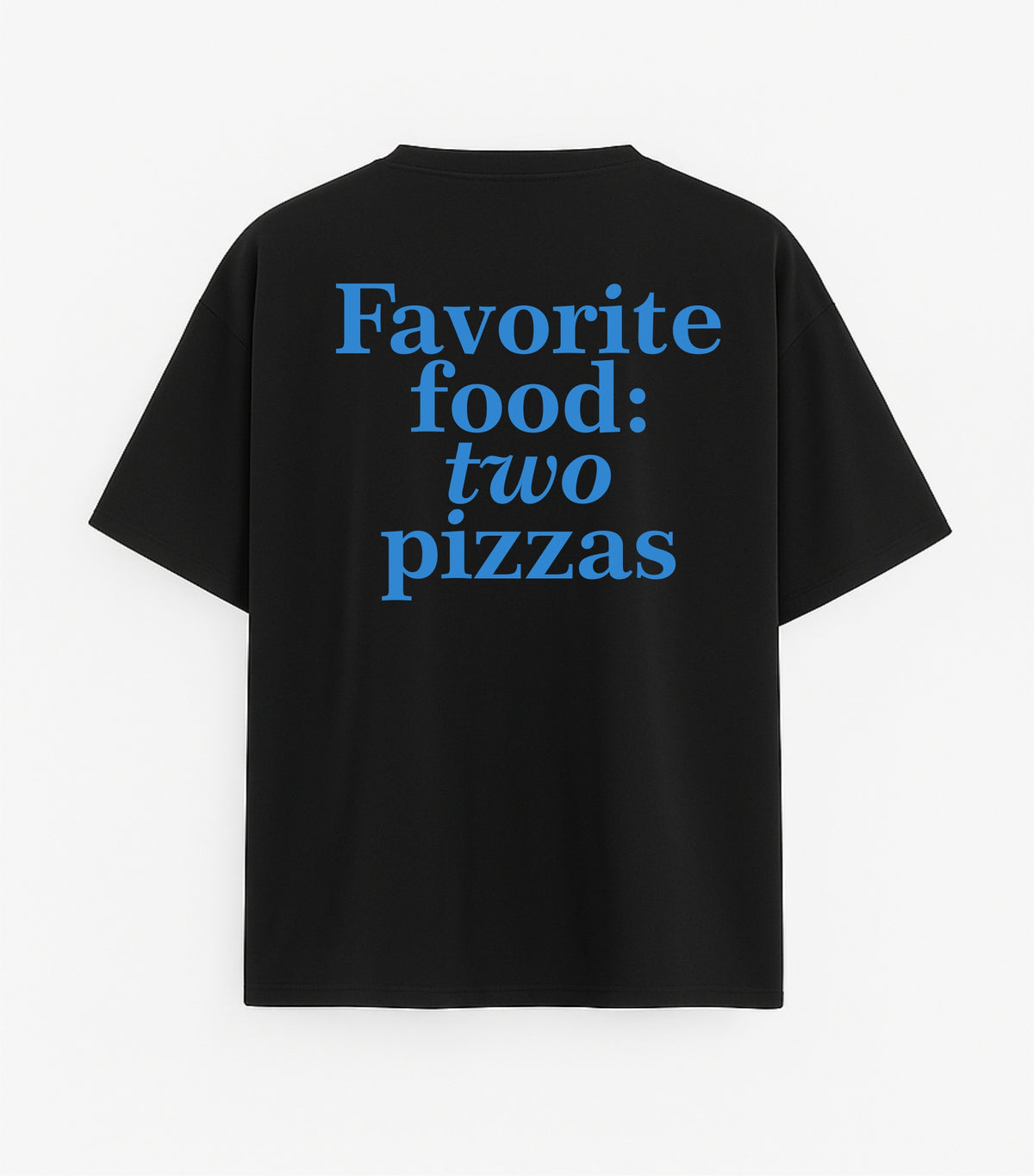 Black Oversized T-Shirt "Favorite Food"