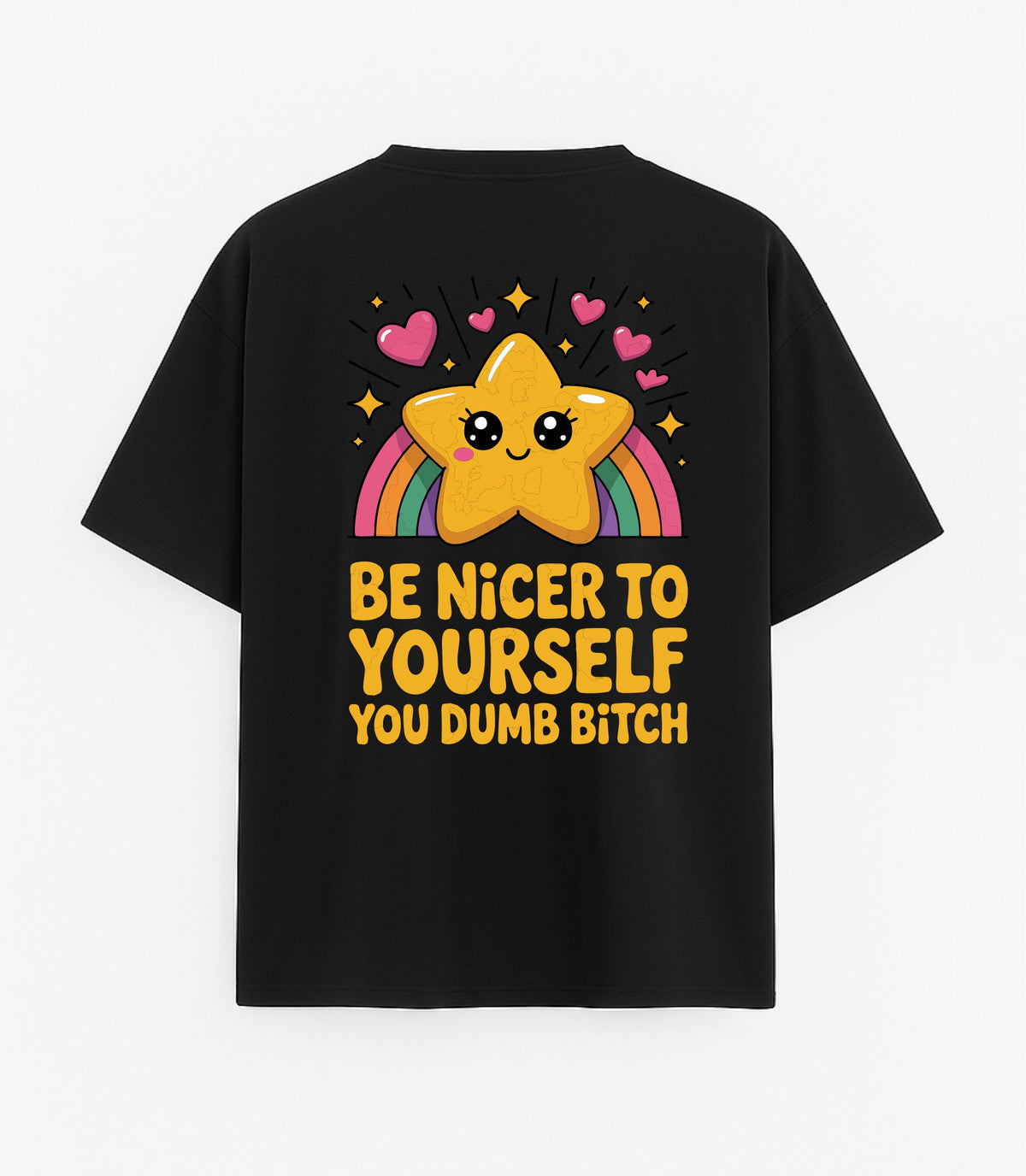 Black Oversized T-Shirt "Be Nicer to Yourself"