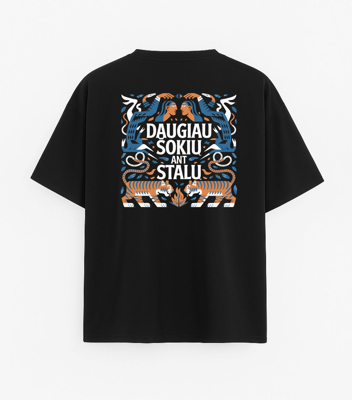 Black Oversized T-Shirt "More Dancing on Tables"