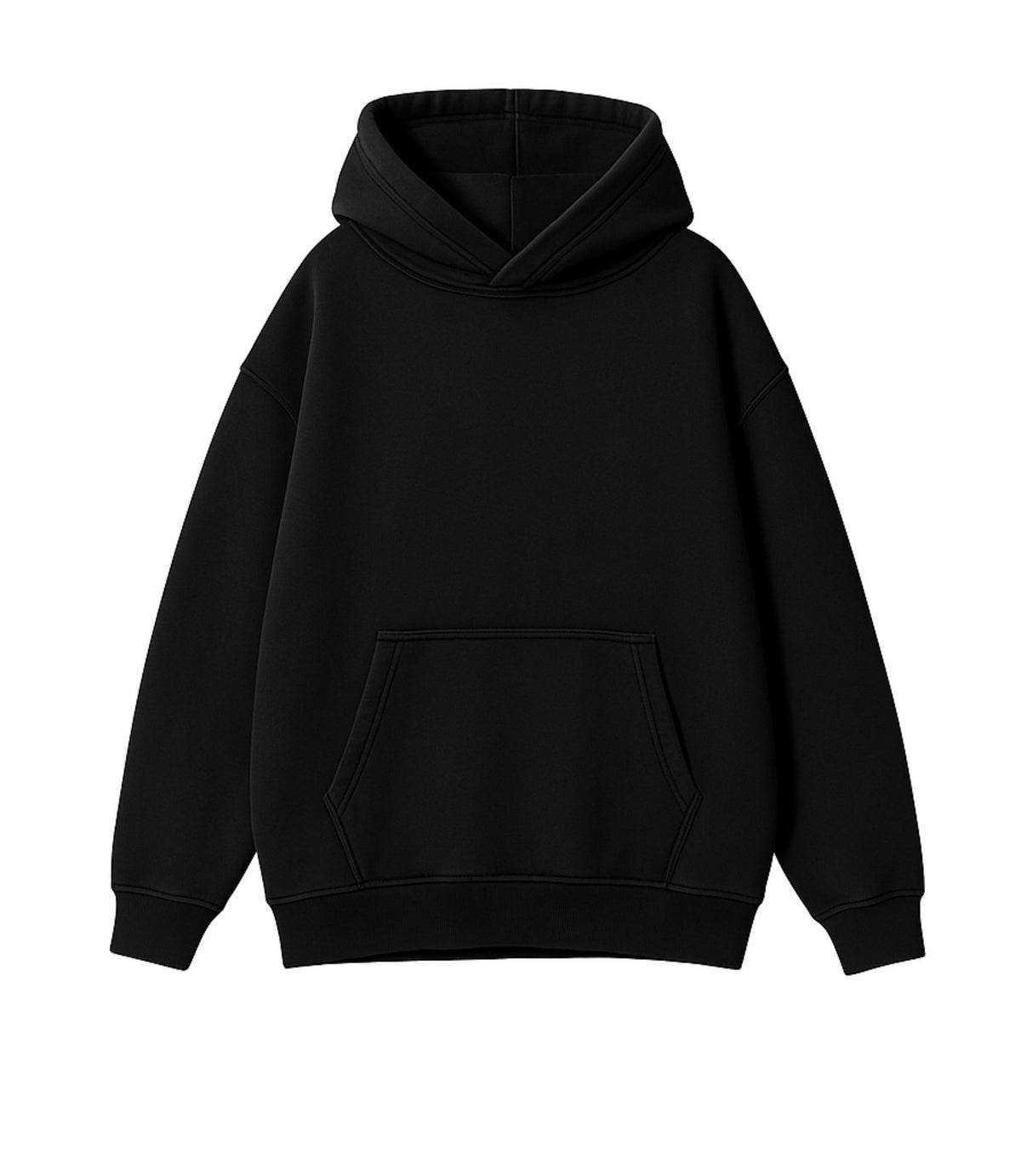 Black Oversized Heavyweight Hoodie "All I Want for Christmas"