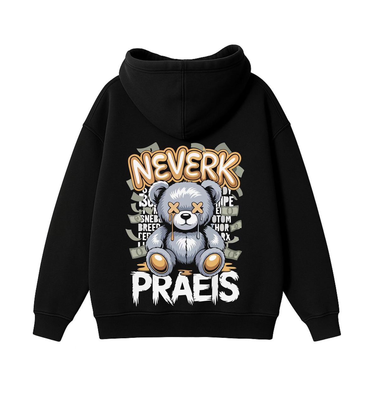 Black Oversized Heavyweight Hoodie "Don't Cry, It Will Pass"