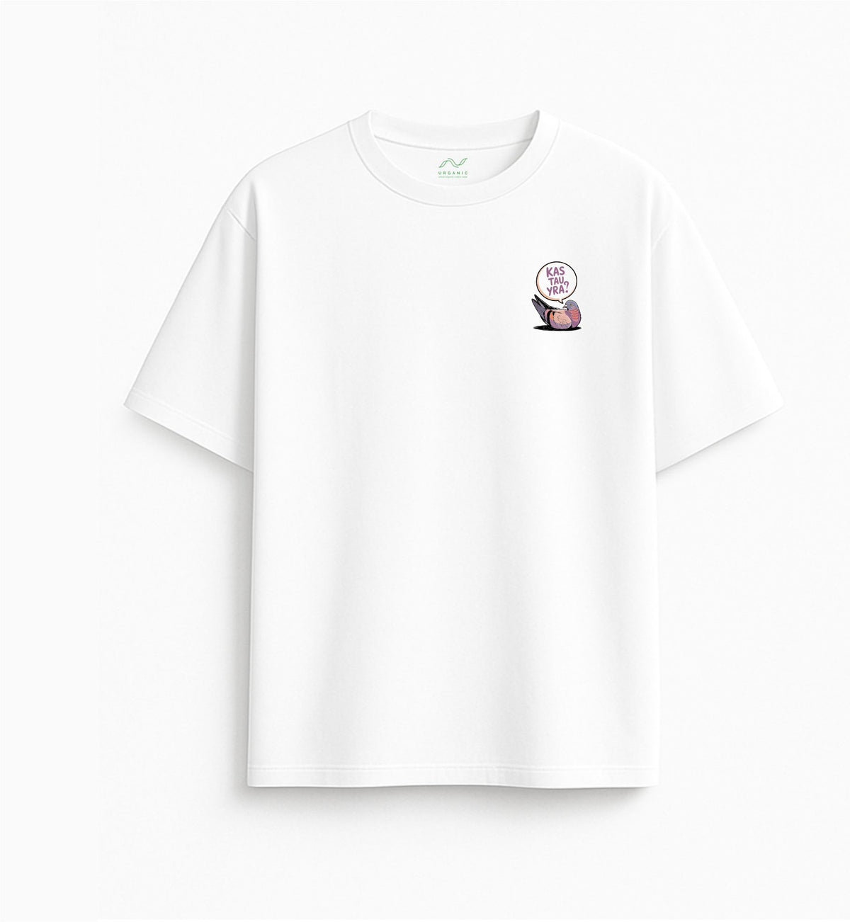 White Oversized T-Shirt "What's Wrong With You?"