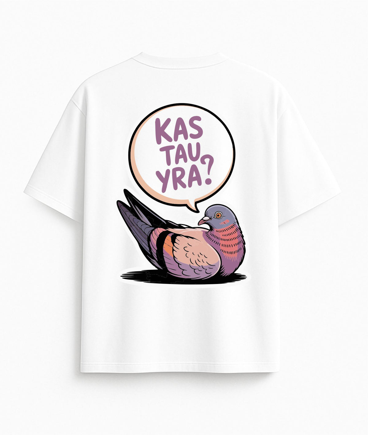 White Oversized T-Shirt "What's Wrong With You?"