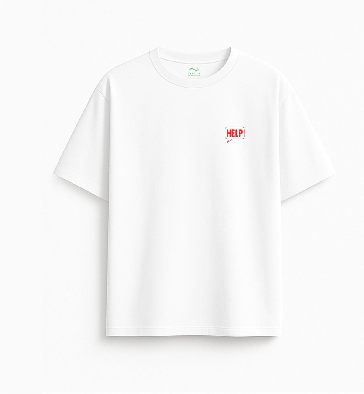 White Oversized T-Shirt "Panic"