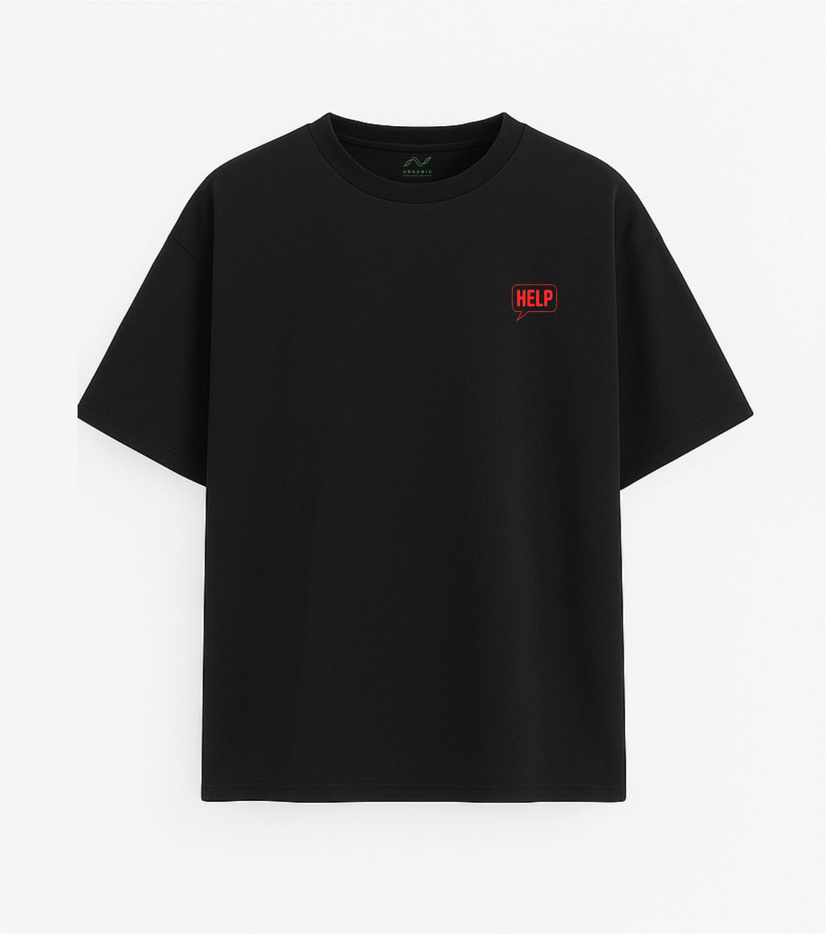 Black Oversized T-Shirt "Panic"