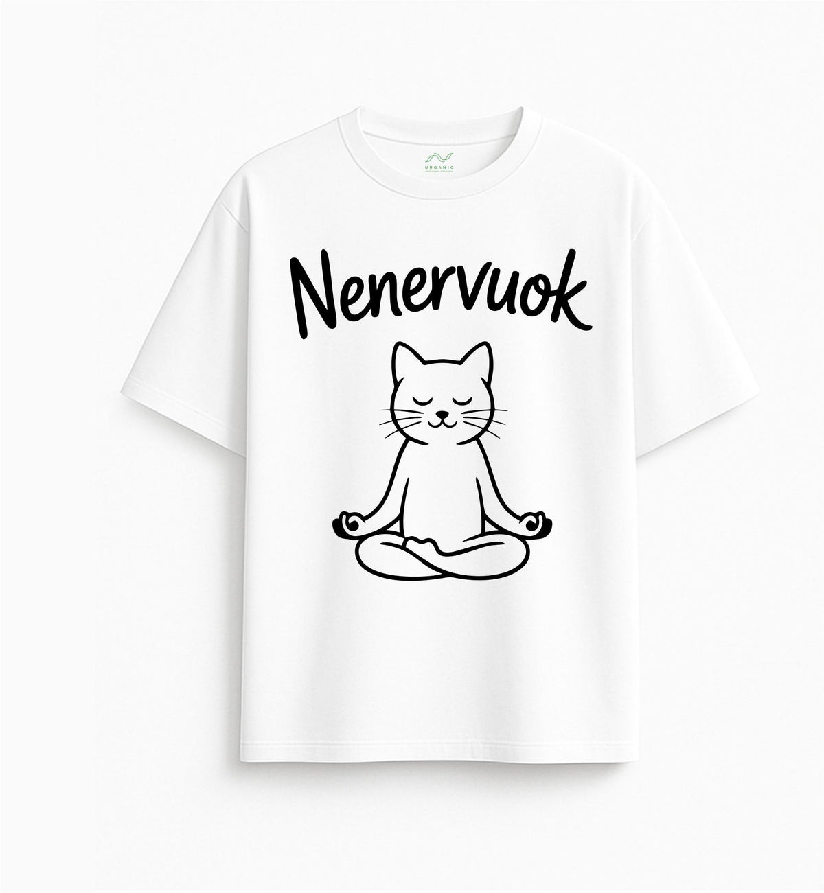White Oversized T-Shirt "Don't Stress"