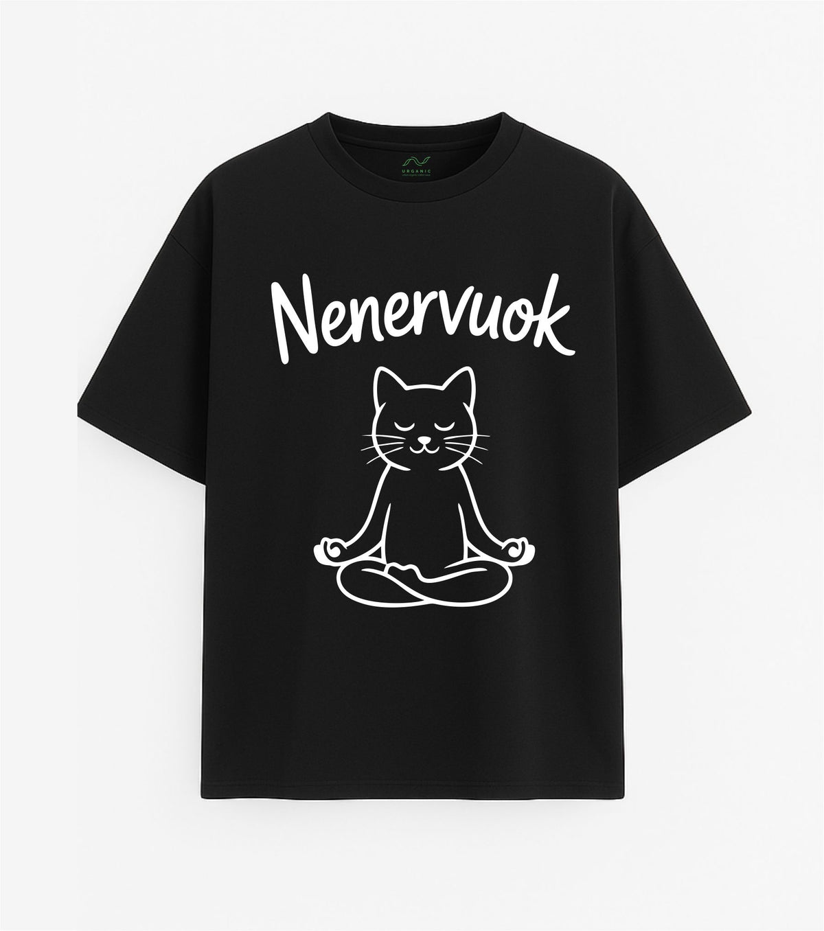 Black Oversized T-Shirt "Don't Stress"