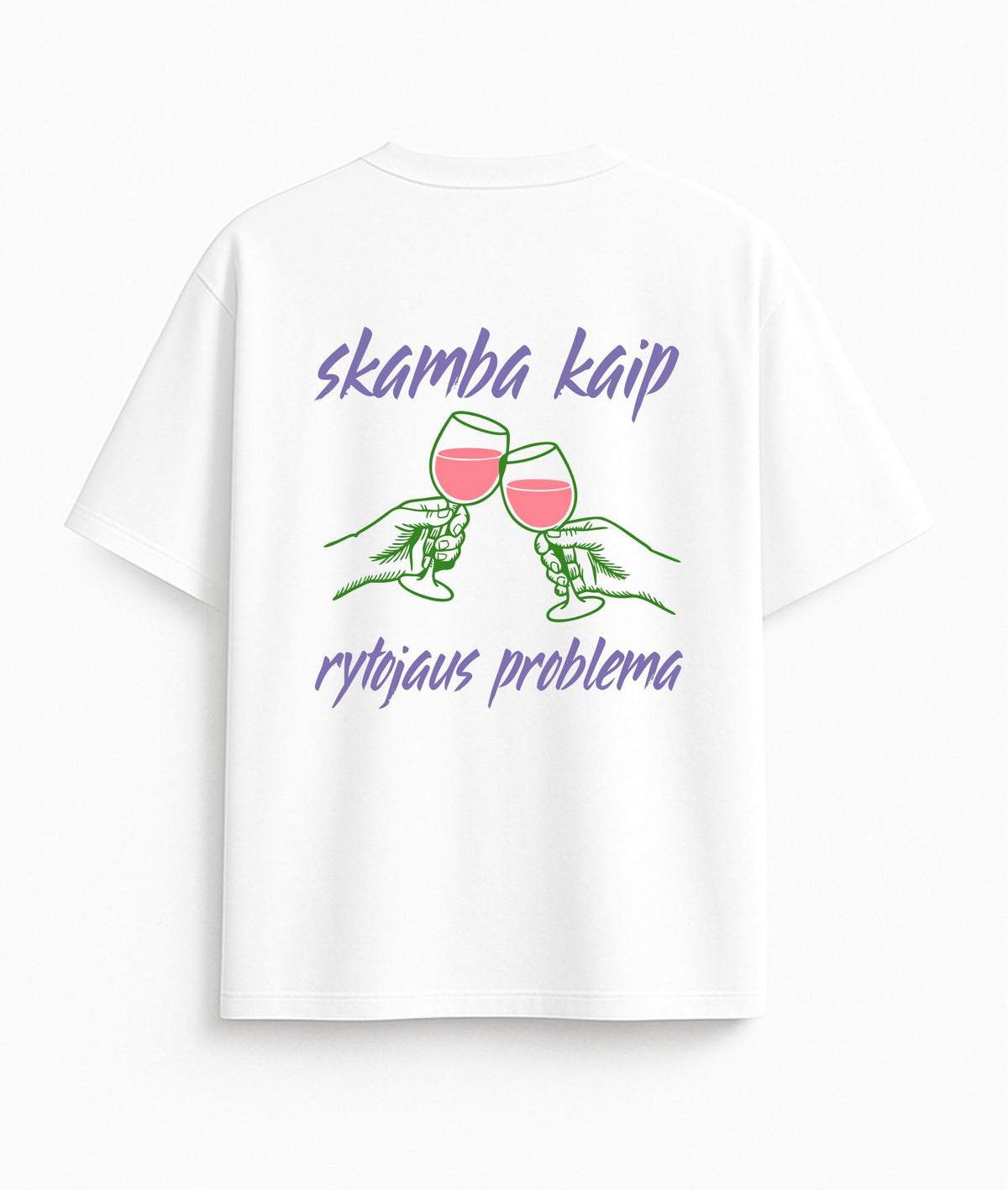 White Oversized T-Shirt "Sounds Like Tomorrow's Problem"