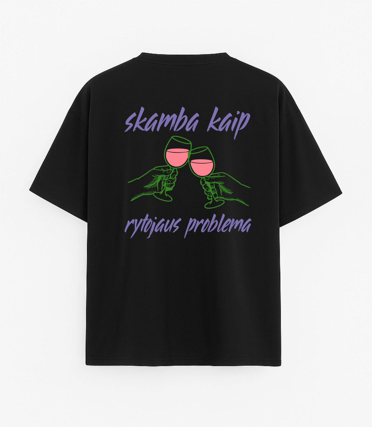 Black Oversized T-Shirt "Sounds Like Tomorrow's Problem"