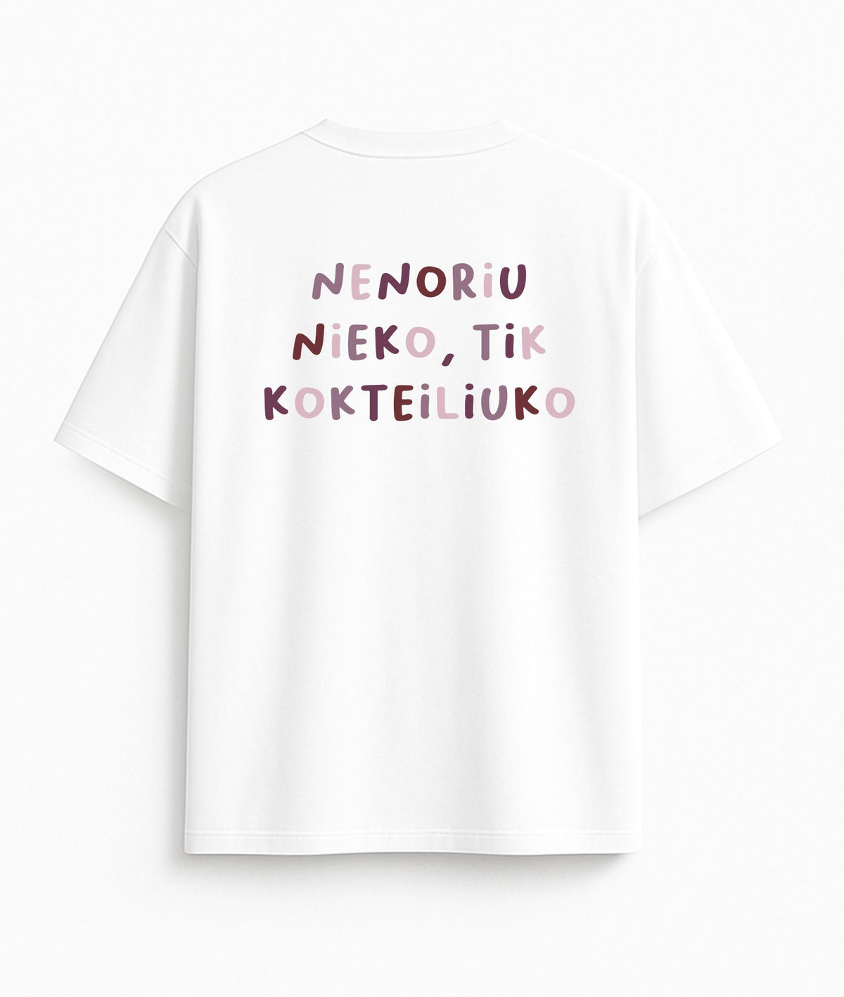 White Oversized T-Shirt "Just One Cocktail"