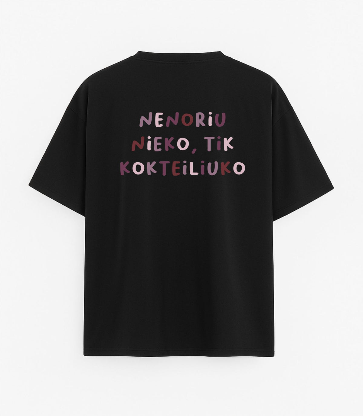 Black Oversized T-Shirt "Just One Cocktail"