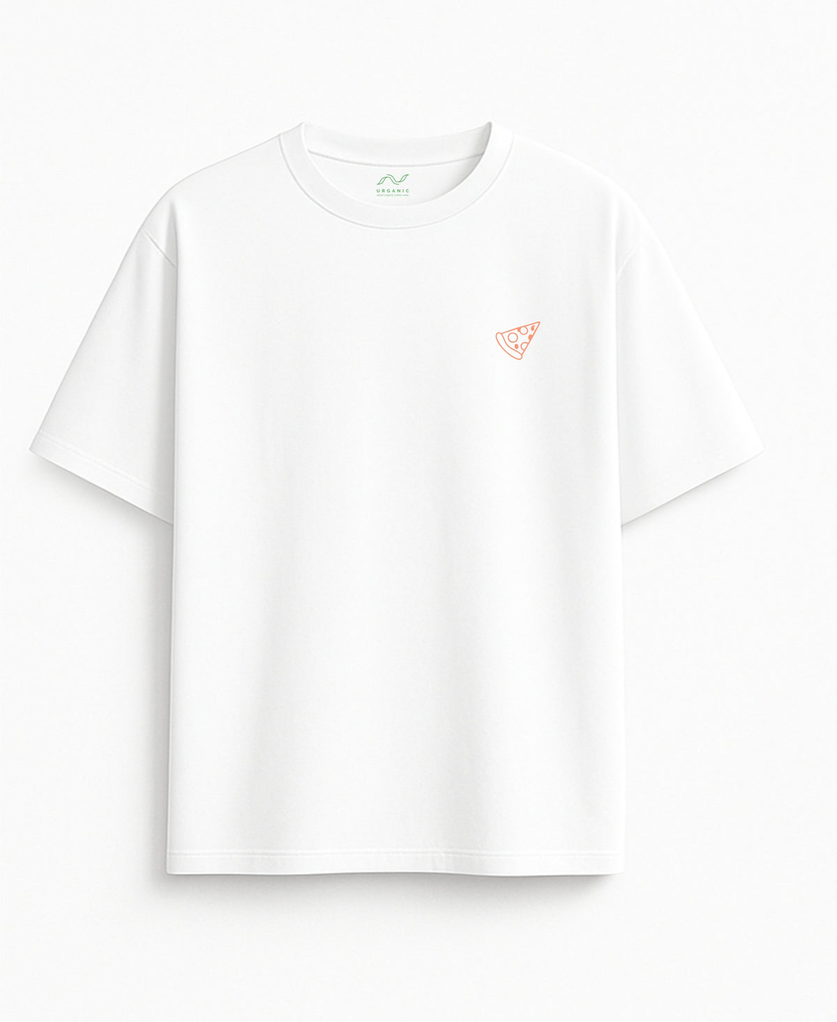 White Oversized T-Shirt "Pizza Club"