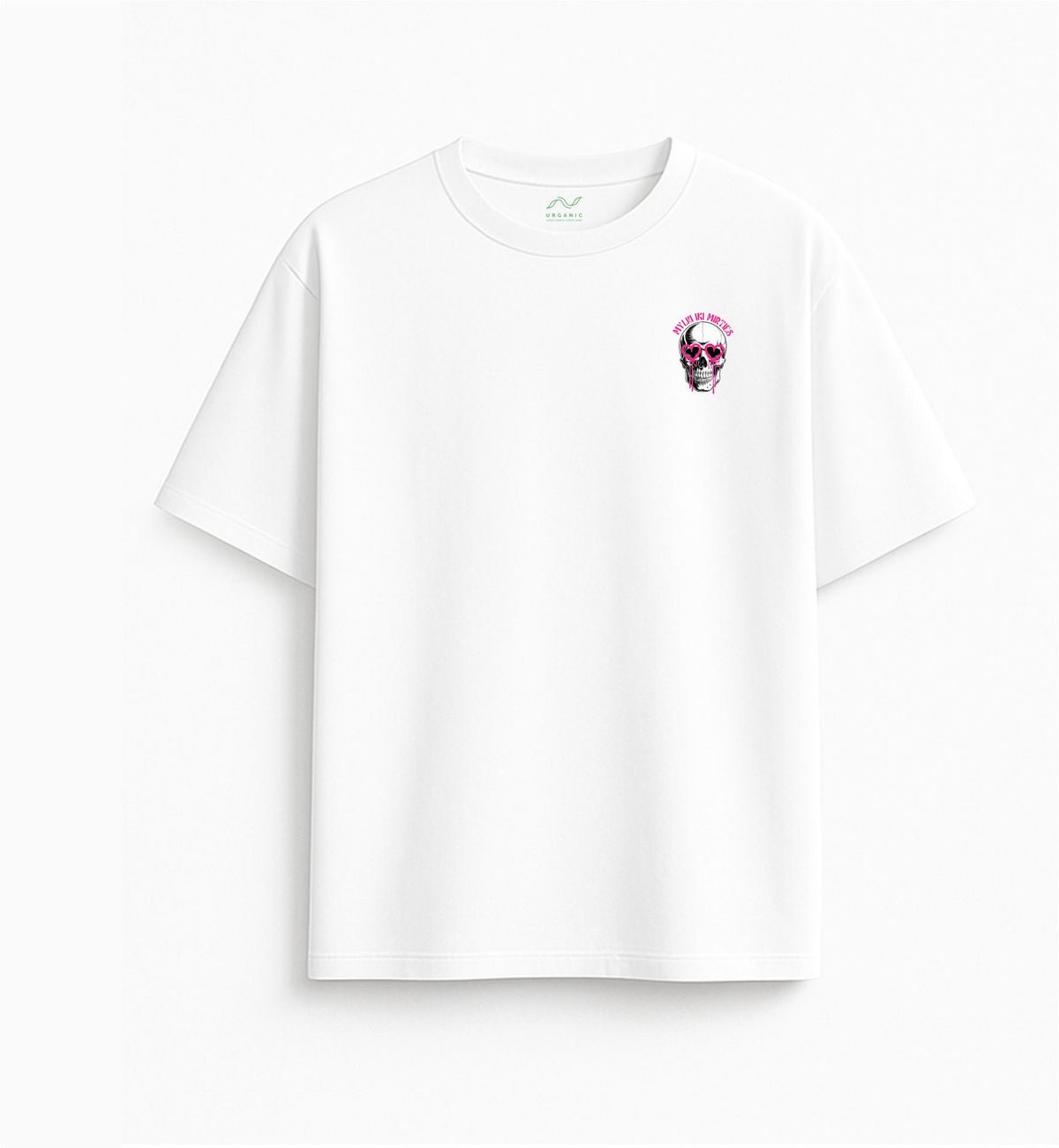 White Oversized T-Shirt "Love You to Death"